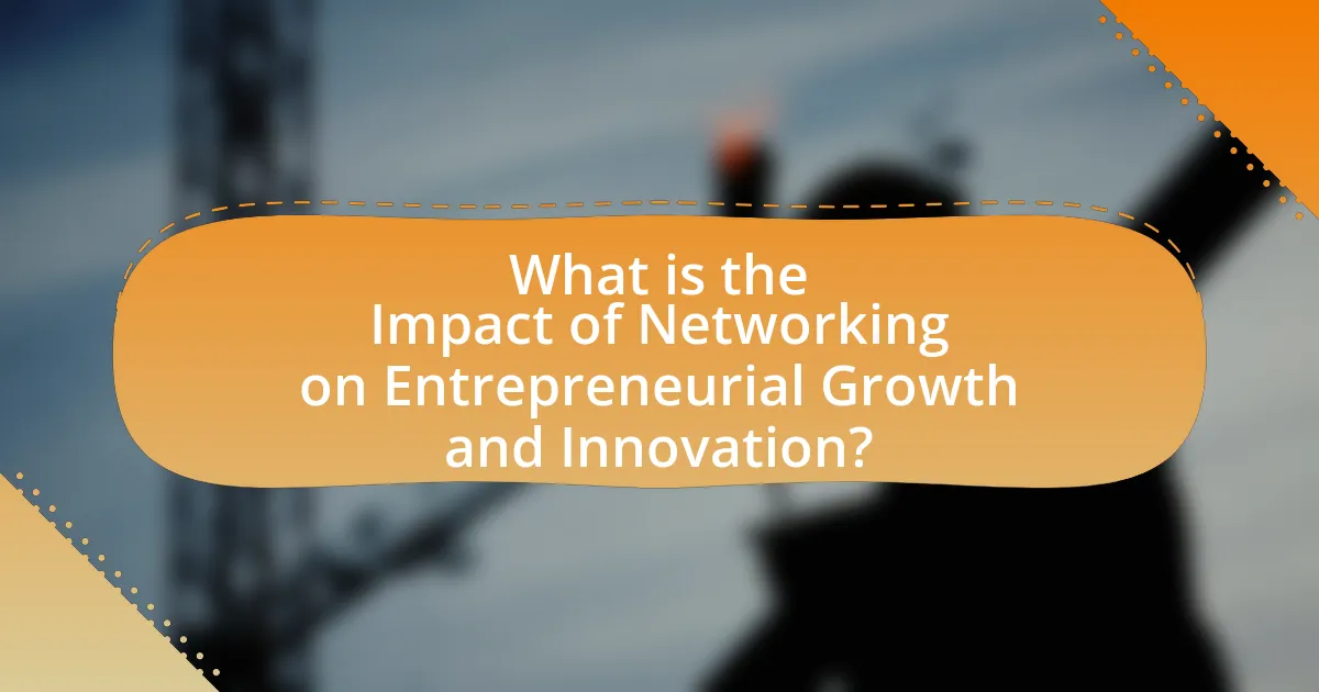 What is the Impact of Networking on Entrepreneurial Growth and Innovation?